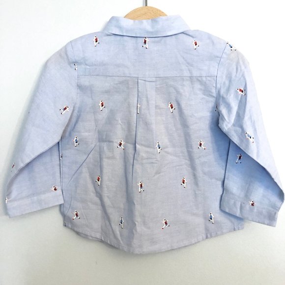 Jacadi Boys Buttondown with Marathon Runner Motif - Picture 2 of 5